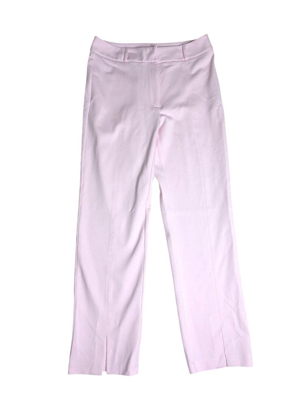 J McLaughlin Petal Pink Deanne Straight Split Hem Stretch Pants Size 2